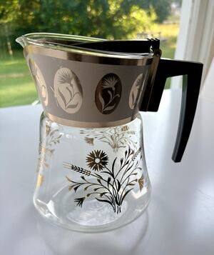 VTG David Douglas Flameproof Glass Coffee Pot Carafe Decanter 8 Cup MCM 60'S